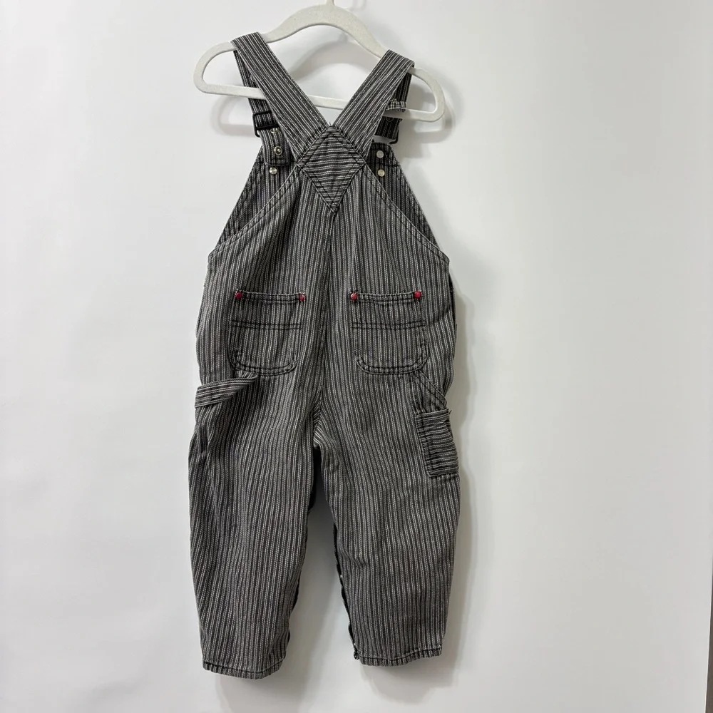 Vintage Gymboree Striped Nlack and White Travel by Train Theme Size 18-24 Months